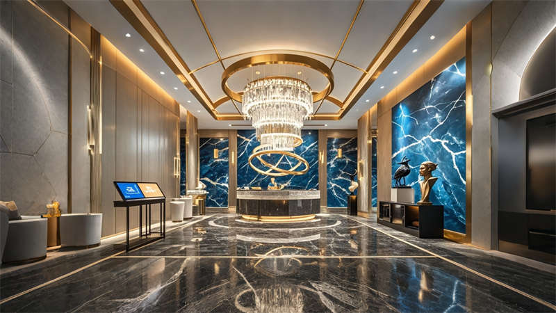 合肥2600平现代轻奢风格商务酒店设计效果图欣赏